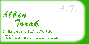 albin torok business card